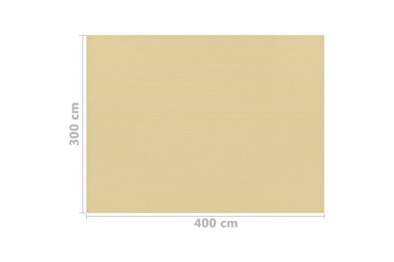 Tältmatta 300x400 cm beige - Beige - Trädgård & spabad - Utemiljö - Förvaring utomhus - Trädgårdstält & förvaringstält