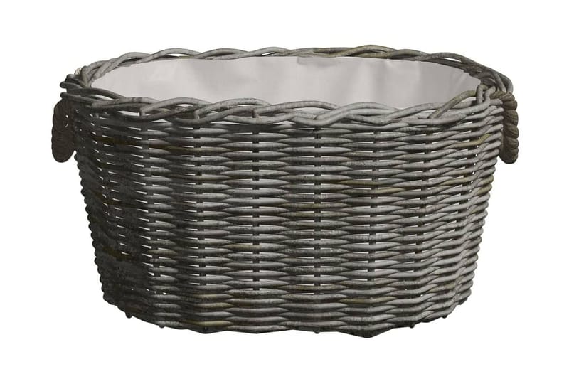 Vedkorg med bärhandtag 60x40x28 cm grå pil - Grå - Trädgård & spabad - Utemiljö - Förvaring utomhus - Vedförvaring