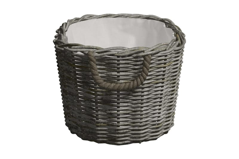 Vedkorg med bärhandtag 60x40x28 cm grå pil - Grå - Trädgård & spabad - Utemiljö - Förvaring utomhus - Vedförvaring