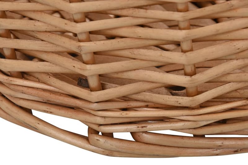 Vedkorg med bärhandtag 78x54x34 cm naturlig pil - Brun - Trädgård & spabad - Utemiljö - Förvaring utomhus - Vedförvaring