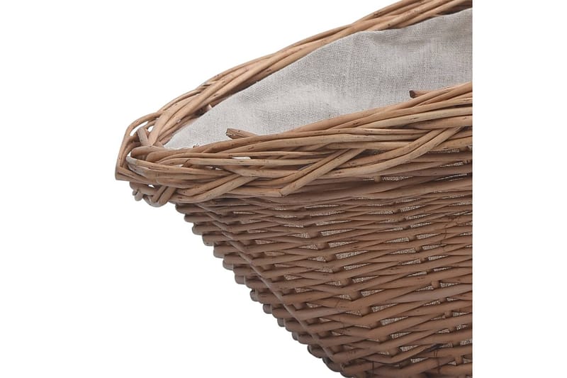Vedkorg med handtag 57x46,5x52 cm brun pil - Brun - Trädgård & spabad - Utemiljö - Förvaring utomhus - Vedförvaring