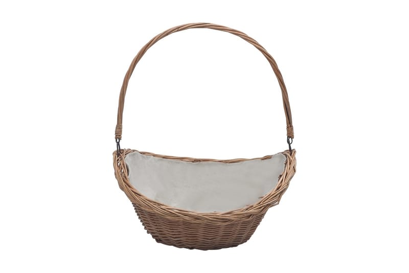 Vedkorg med handtag 57x46,5x52 cm brun pil - Brun - Trädgård & spabad - Utemiljö - Förvaring utomhus - Vedförvaring