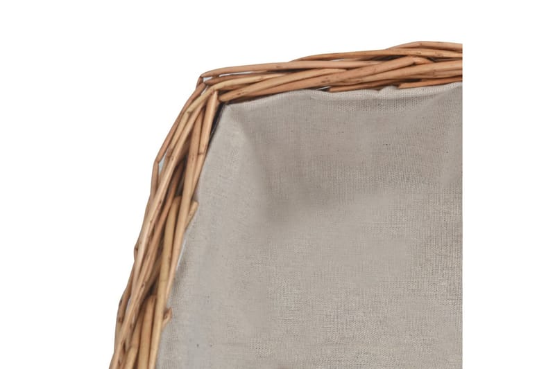 Vedkorg med handtag 61,5x46,5x58 cm brun pil - Brun - Trädgård & spabad - Utemiljö - Förvaring utomhus - Vedförvaring