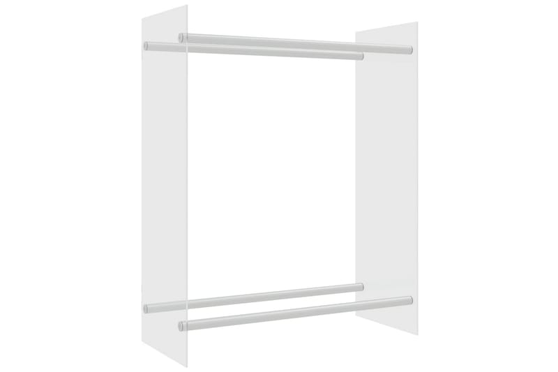 Vedställ genomskinlig 80x35x100 cm härdat glas - Transparent - Trädgård & spabad - Utemiljö - Förvaring utomhus - Vedförvaring