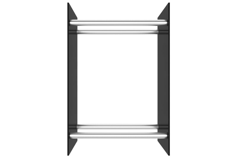 Vedställ svart 40x35x60 cm glas - Svart - Vedförvaring - Vedställ & vedhylla