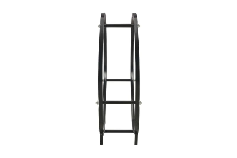 Vedställ svart 70x20x70 cm stål - Svart - Trädgård & spabad - Utemiljö - Förvaring utomhus - Vedförvaring