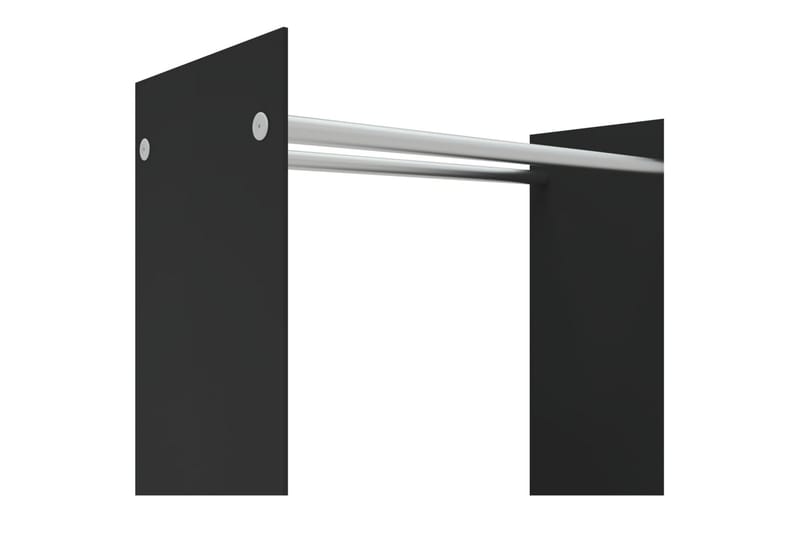 Vedställ svart 80x35x100 cm härdat glas - Svart - Trädgård & spabad - Utemiljö - Förvaring utomhus - Vedförvaring