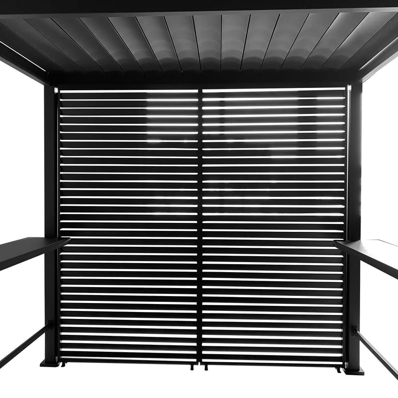 Bakvägg till paviljong Mirador - Mörkgrå - Trädgård & spabad - Uterum & fritidshus - Lusthus & gazebo