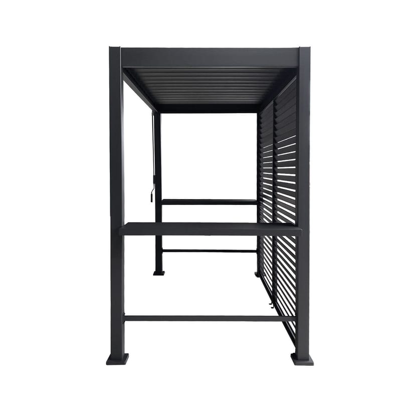 Bakvägg till paviljong Mirador - Mörkgrå - Trädgård & spabad - Uterum & fritidshus - Lusthus & gazebo