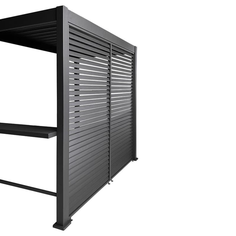 Bakvägg till paviljong Mirador - Mörkgrå - Trädgård & spabad - Uterum & fritidshus - Lusthus & gazebo