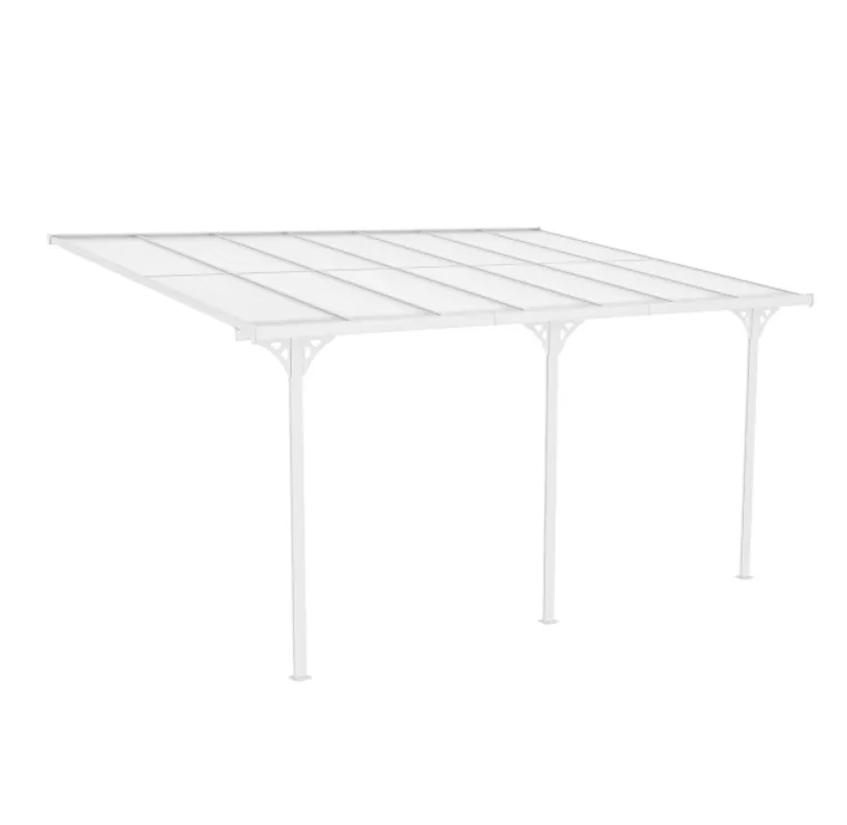 Altantak 4,3x3 m | Kanalplast / Aluminium | Extra hög | Vit - Trädgård & spabad - Uterum & fritidshus - Byggsats uterum - Uterum tak