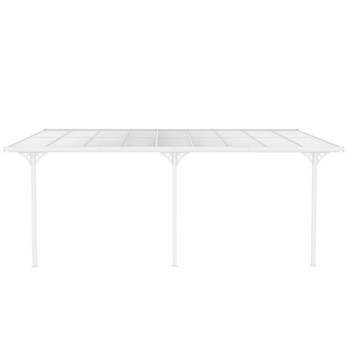 Altantak 5,6x2,5 m |  Aluminiumram med UV-skyddad kanalplast | Vit - Trädgård & spabad - Uterum & fritidshus - Byggsats uterum - Uterum tak