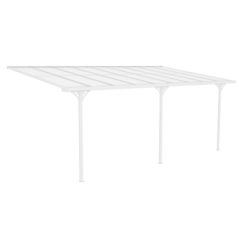 Altantak 5,6x2,5 m |  Aluminiumram med UV-skyddad kanalplast | Vit - Trädgård & spabad - Uterum & fritidshus - Byggsats uterum - Uterum tak