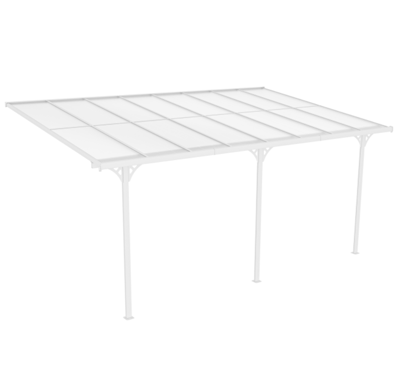 Altantak 5x3 m | Kanalplast / Aluminium| Robust design | Vit - Trädgård & spabad - Uterum & fritidshus - Byggsats uterum - Uterum tak