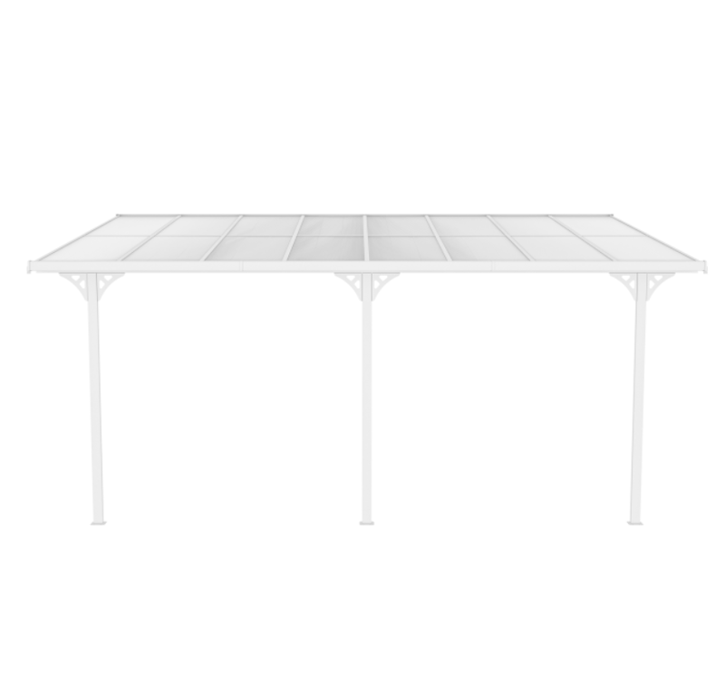 Altantak 5x3 m | Kanalplast / Aluminium| Robust design | Vit - Trädgård & spabad - Uterum & fritidshus - Byggsats uterum - Uterum tak