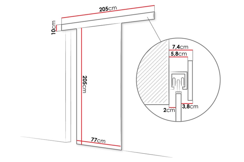 Seranor Skjutdörr - Beige - Hus & renovering - Bygg - Dörrar & Portar - Skjutdörrar