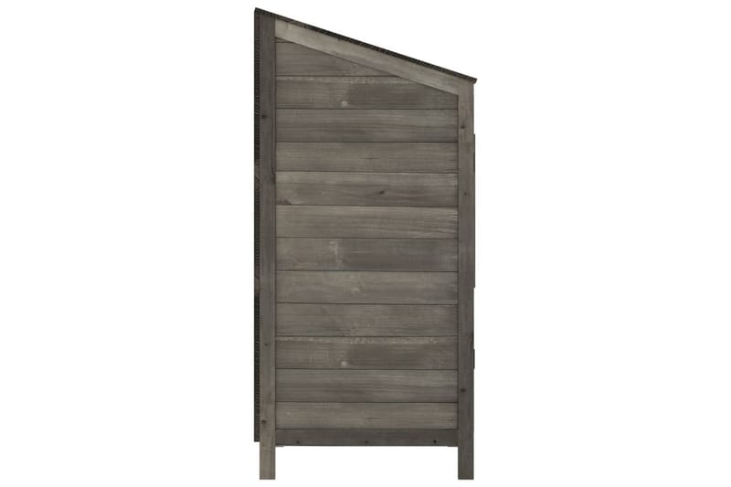 beBasic Trädgårdsbod antracit 55x52x112 cm massivt granträ - Anthracite - Förrådsbod