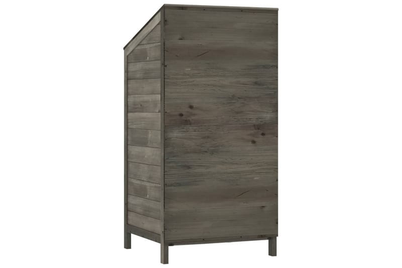 beBasic Trädgårdsbod antracit 55x52x112 cm massivt granträ - Anthracite - Förrådsbod