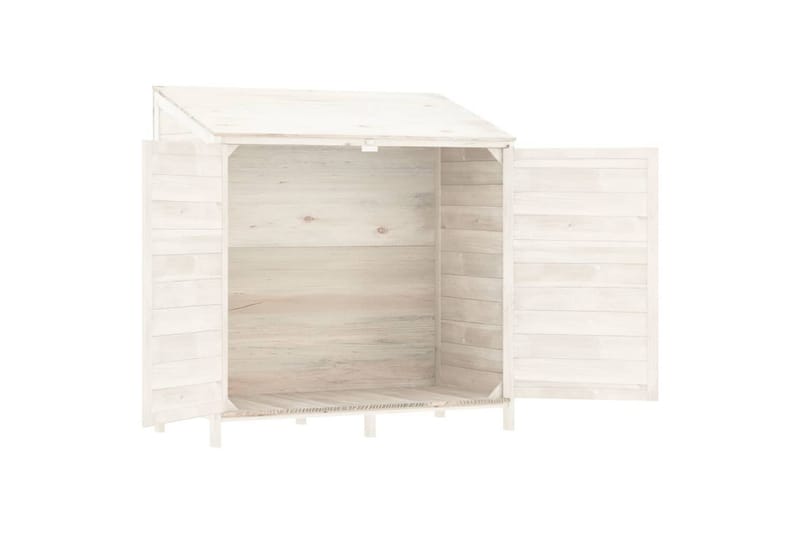 beBasic Trädgårdsbod vit 102x52x112 cm massivt granträ - Trädgård & spabad - Uterum & fritidshus - Förråd & bodar - Förrådsbod