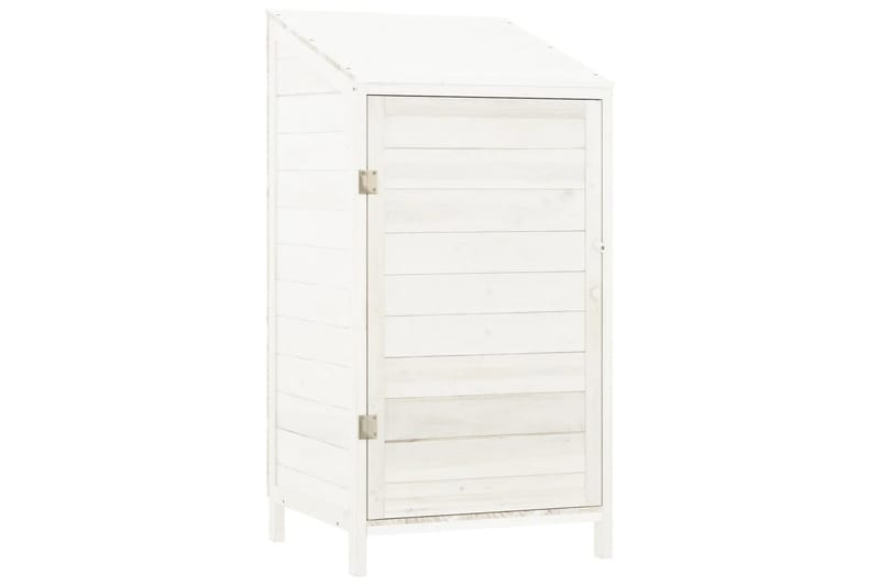 beBasic Trädgårdsbod vit 55x52x112 cm massivt granträ - White - Förrådsbod