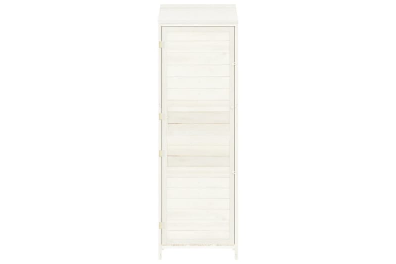beBasic Trädgårdsbod vit 55x52x174,5 cm massivt granträ - White - Trädgård & spabad - Uterum & fritidshus - Förråd & bodar - Förrådsbod