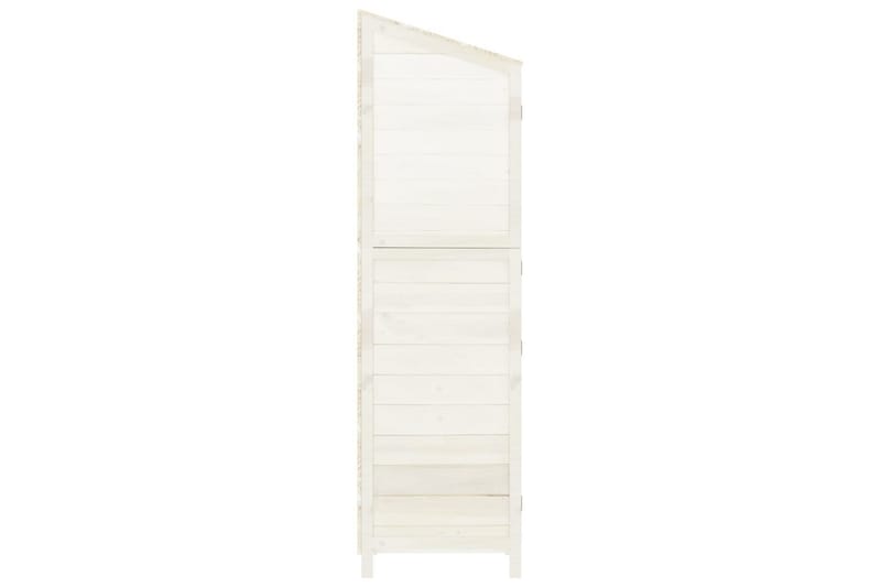 beBasic Trädgårdsbod vit 55x52x174,5 cm massivt granträ - White - Trädgård & spabad - Uterum & fritidshus - Förråd & bodar - Förrådsbod
