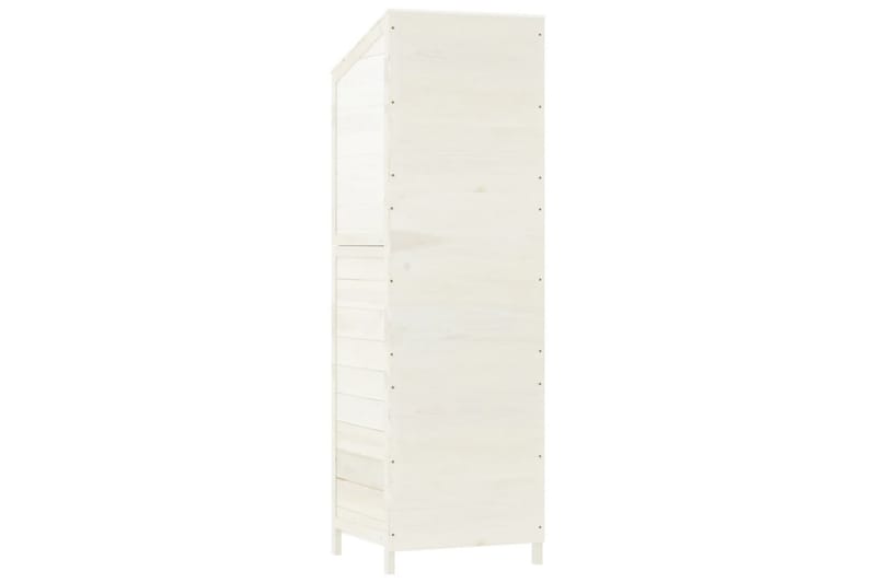 beBasic Trädgårdsbod vit 55x52x174,5 cm massivt granträ - White - Trädgård & spabad - Uterum & fritidshus - Förråd & bodar - Förrådsbod