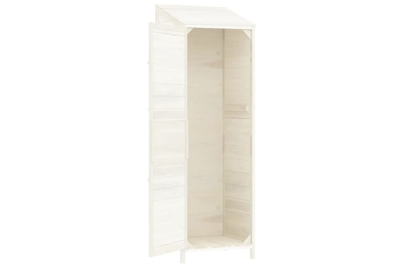 beBasic Trädgårdsbod vit 55x52x174,5 cm massivt granträ - White - Trädgård & spabad - Uterum & fritidshus - Förråd & bodar - Förrådsbod