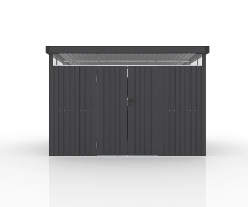 Förråd & redskapsbod 7,8 m² | Dubbla dörrar | Stål | 3x2,6 m - Trädgård & spabad - Uterum & fritidshus - Förråd & bodar - Förrådsbod