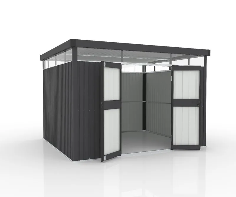 Förråd & redskapsbod 7,8 m² | Dubbla dörrar | Stål | 3x2,6 m, undefined