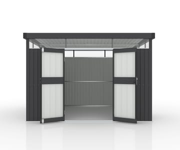 Förråd & redskapsbod 7,8 m² | Dubbla dörrar | Stål | 3x2,6 m - Tr ädgård & spabad - Uterum & fritidshus - Förråd & bodar - Förrådsbod