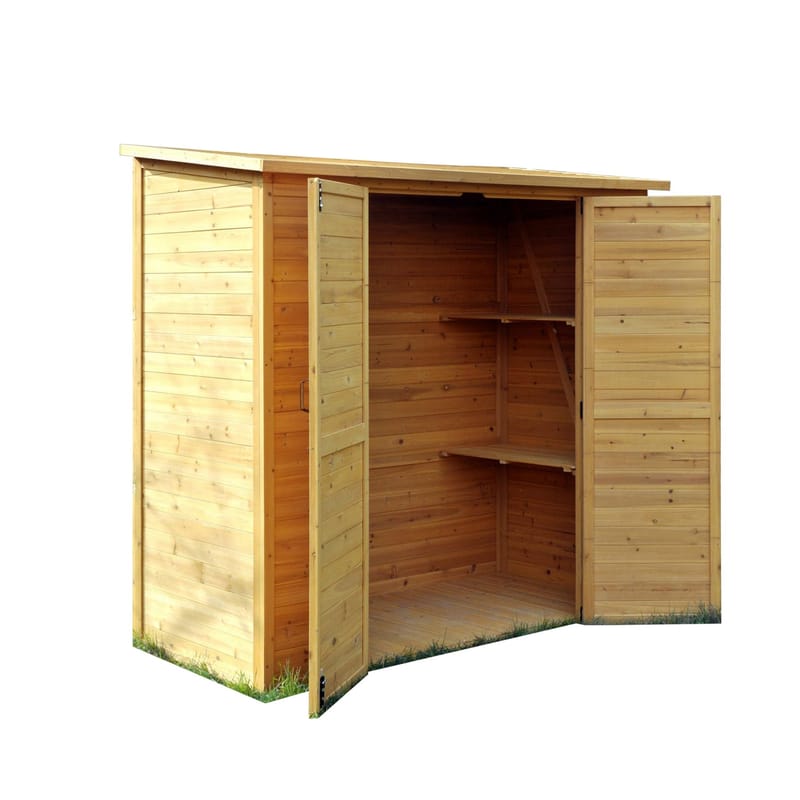 Förråd  |1,8m² | Dubbel dörr | Naturlig träfinish - Trädgård & spabad - Uterum & fritidshus - Förråd & bodar - Förrådsbod