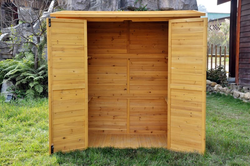 Förråd  |1,8m² | Dubbel dörr | Naturlig träfinish - Trädgård & spabad - Uterum & fritidshus - Förråd & bodar - Förrådsbod