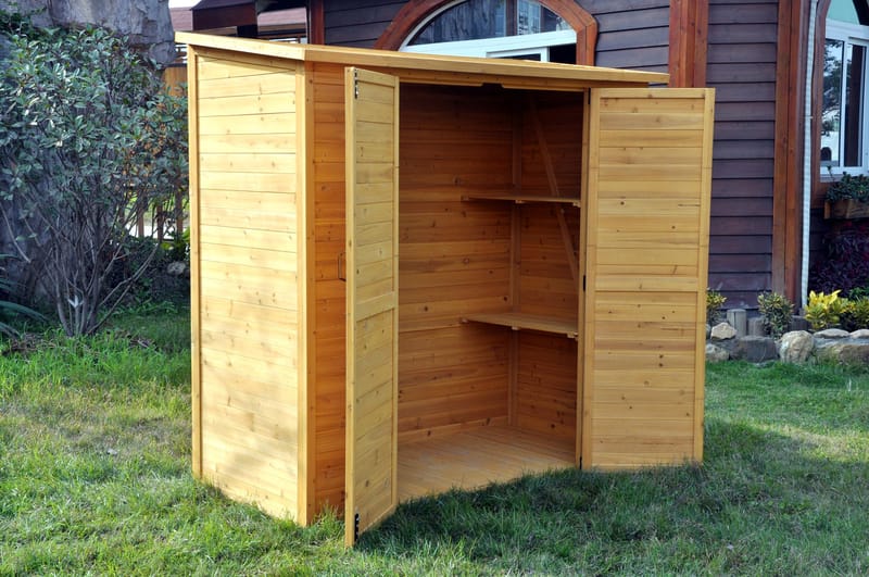 Förråd  |1,8m² | Dubbel dörr | Naturlig träfinish - Trädgård & spabad - Uterum & fritidshus - Förråd & bodar - Förrådsbod