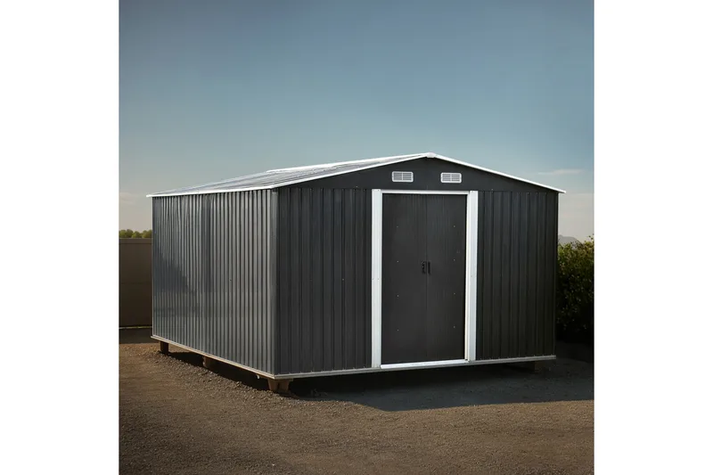 Förråd och Redskapsbod 12,5m² | Dubbel skjutdörr | Bas ingår - Trädgård & spabad - Uterum & fritidshus - Förråd & bodar - Redskapsbod & trädgårdsskjul