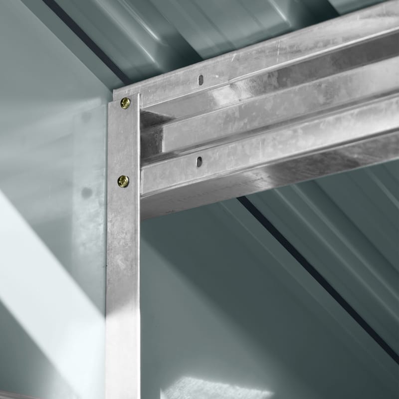 Förråd och redskapsbod 5m² | Dubbel Skjutdörr | 2 i 1 lösning  | Grå - Trädgård & spabad - Uterum & fritidshus - Förråd & bodar - Förrådsbod