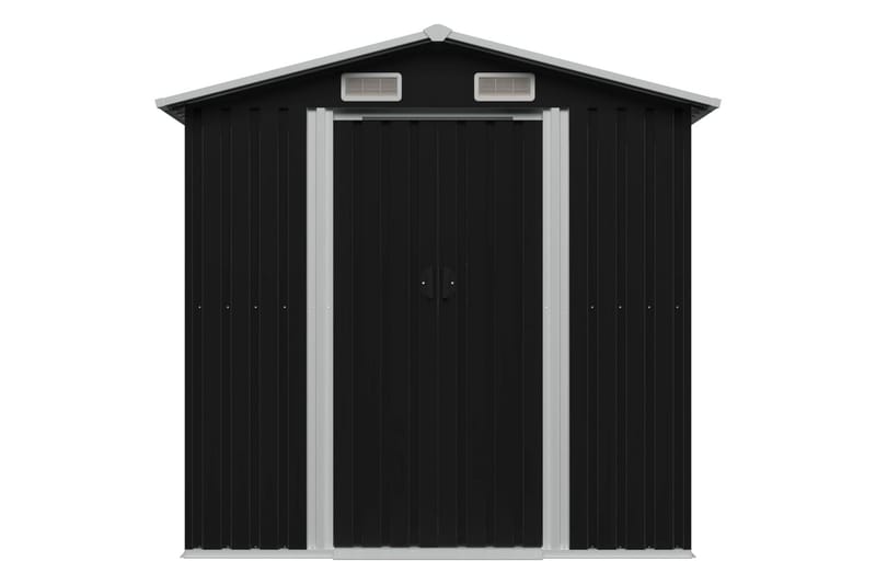 Förvaringsbod antracit stål 204x132x186 cm - Antracit - Trädgård & spabad - Uterum & fritidshus - Förråd & bodar - Förrådsbod