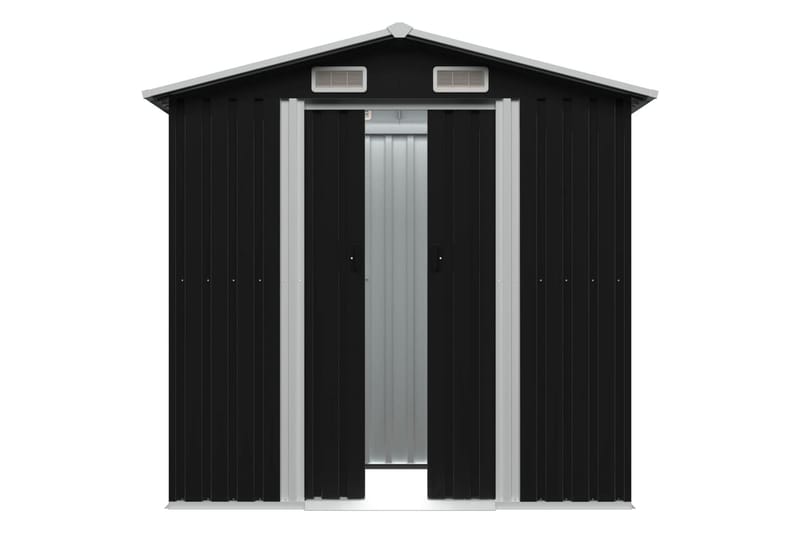 Förvaringsbod antracit stål 204x132x186 cm - Antracit - Trädgård & spabad - Uterum & fritidshus - Förråd & bodar - Förrådsbod