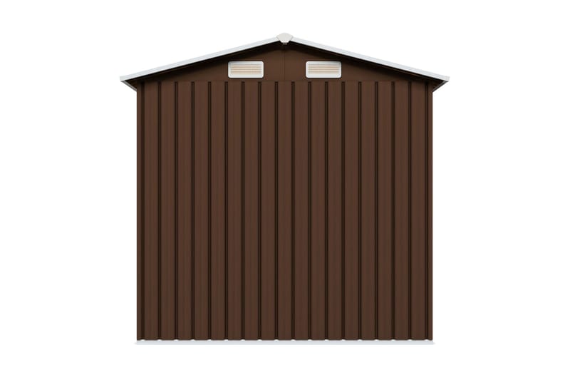 Förvaringsbod brun 257x205x178 cm stål - Brun - Trädgård & spabad - Uterum & fritidshus - Förråd & bodar - Förrådsbod
