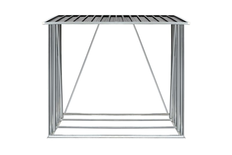 Vedskjul galvaniserat stål 163x83x154 cm antracit - Antracit - Trädgård & spabad - Uterum & fritidshus - Förråd & bodar - Förrådsbod