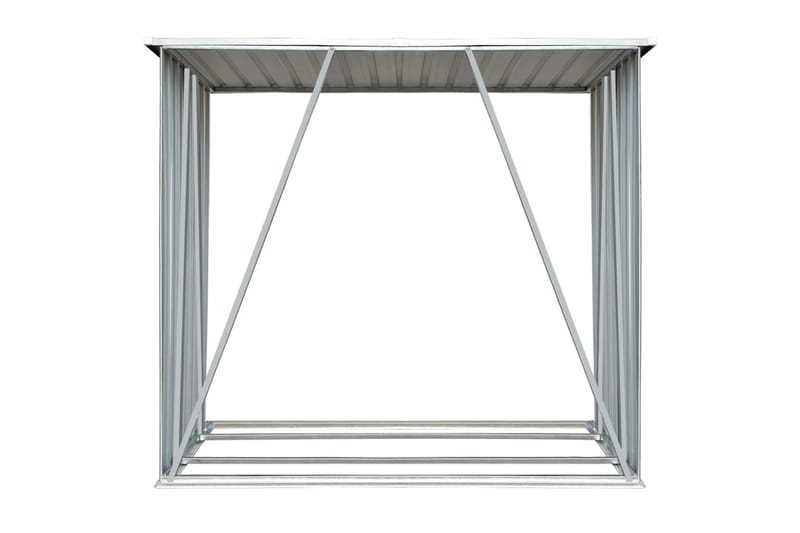 Vedskjul galvaniserat stål 163x83x154 cm antracit - Antracit - Trädgård & spabad - Uterum & fritidshus - Förråd & bodar - Förrådsbod