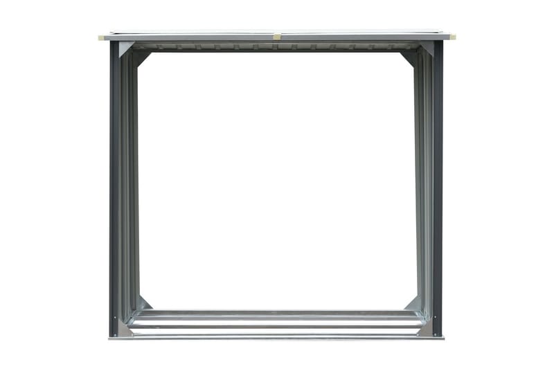 Vedskjul galvaniserat stål 172x91x154 cm grå - Grå - Vedbod & vedskjul - Vedförvaring - Förrådsbod