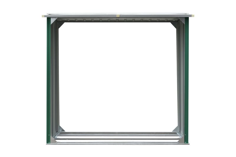 Vedskjul galvaniserat stål 172x91x154 cm grön - Grön - Vedbod & vedskjul - Vedförvaring - Förrådsbod