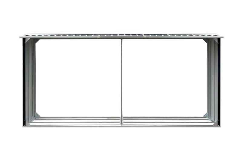 Vedskjul i galvaniserat stål 330x92x153 cm antracit - Antracit - Trädgård & spabad - Uterum & fritidshus - Förråd & bodar - Förrådsbod