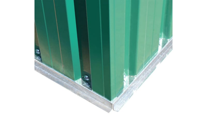 Förvaringsbod i metall grön 204x132x186 cm - Grön - Förrådsbod