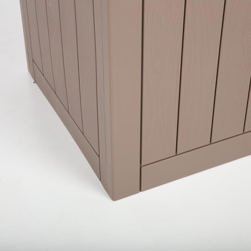 Förvaringslåda Portola 56x43x53 cm/118 L, plast - Beige - Trädgård & spabad - Uterum & fritidshus - Förråd & bodar - Förrådsbod