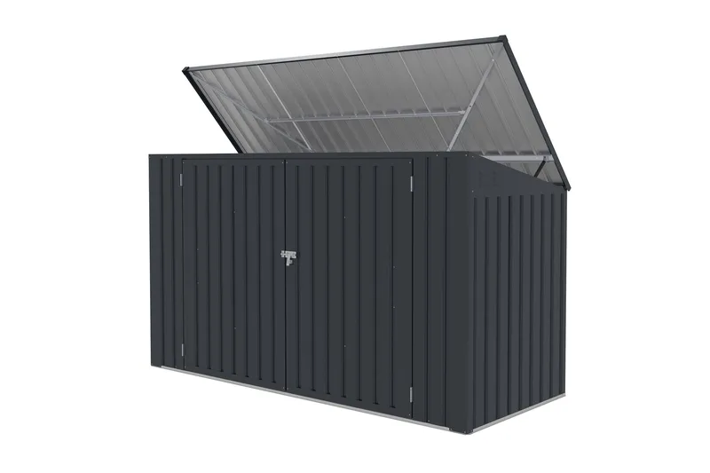 Fornorth Sopskjul 237x101x131 cm - Mörkgrå - Trädgård & spabad - Uterum & fritidshus - Förråd & bodar - Soptunneskydd