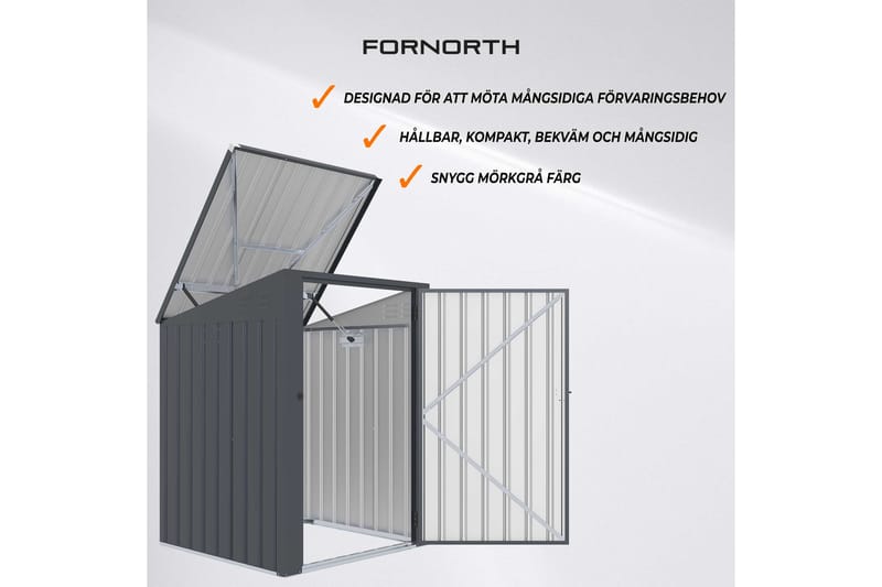 Fornorth Sopskjul 98x101x131 cm - Vit - Trädgård & spabad - Uterum & fritidshus - Förråd & bodar - Soptunneskydd