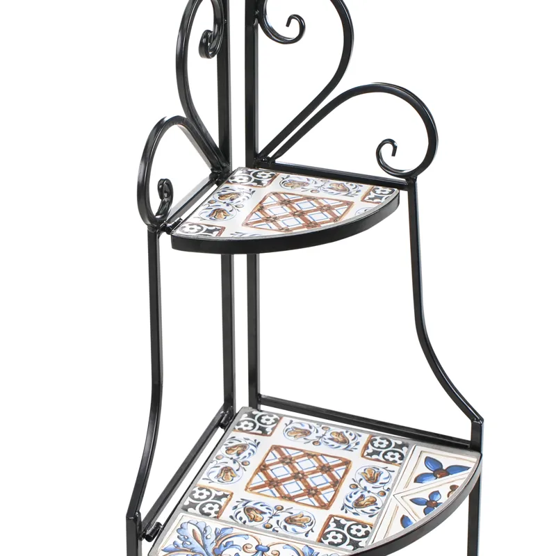 Hylla utomhus Favara 43 cm - Svart/Flerfärgad - Trädgård & spabad - Uterum & fritidshus - Förråd & bodar - Förrådsbod