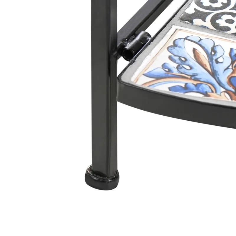 Hylla utomhus Favara 43 cm - Svart/Flerfärgad - Trädgård & spabad - Uterum & fritidshus - Förråd & bodar - Förrådsbod